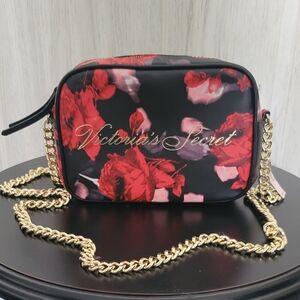 NWT Victoria's Secret Ltd. Edition Red Rose Flower Floral Cross-Body Bag Purse